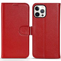 Custodia Portafoglio In Pelle Cover con Supporto DL1 per Apple iPhone 13 Pro Rosa Caldo