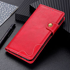 Custodia Portafoglio In Pelle Cover con Supporto DY01 per Motorola Moto G30 Rosso