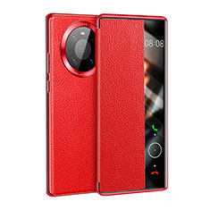 Custodia Portafoglio In Pelle Cover con Supporto F01 per Huawei Mate 40E 4G Rosso