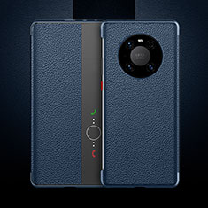 Custodia Portafoglio In Pelle Cover con Supporto F01 per Huawei Mate 40E Pro 4G Blu
