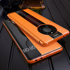 Custodia Portafoglio In Pelle Cover con Supporto F05 per Huawei Mate 40E Pro 4G Arancione