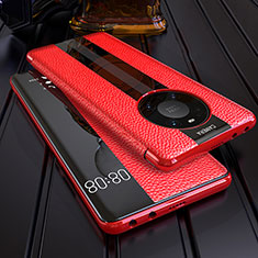 Custodia Portafoglio In Pelle Cover con Supporto F05 per Huawei Mate 40E Pro 4G Rosso