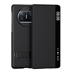 Custodia Portafoglio In Pelle Cover con Supporto GS1 per Huawei Mate X3 Nero