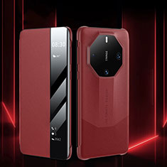Custodia Portafoglio In Pelle Cover con Supporto GS2 per Huawei Mate 60 RS Ultimate Rosso