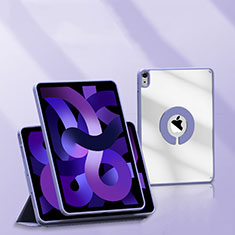 Custodia Portafoglio In Pelle Cover con Supporto H01 per Apple iPad Air 4 10.9 (2020) Viola