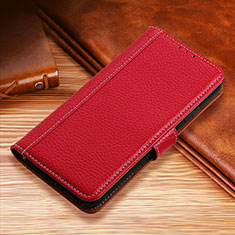 Custodia Portafoglio In Pelle Cover con Supporto H01 per Apple iPhone 13 Mini Rosso