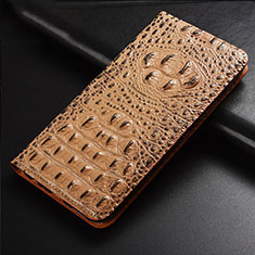 Custodia Portafoglio In Pelle Cover con Supporto H01P per Asus ROG Phone 5 Ultimate Khaki