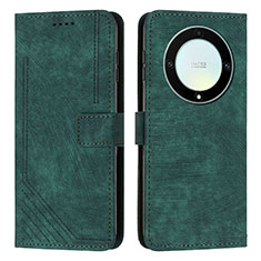 Custodia Portafoglio In Pelle Cover con Supporto H01X per Huawei Honor Magic5 Lite 5G Verde