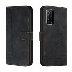 Custodia Portafoglio In Pelle Cover con Supporto H01X per Xiaomi Mi 10T 5G Nero