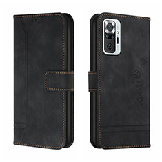 Custodia Portafoglio In Pelle Cover con Supporto H01X per Xiaomi Redmi Note 10 Pro Max Nero