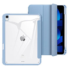 Custodia Portafoglio In Pelle Cover con Supporto H02 per Apple iPad Air 4 10.9 (2020) Blu