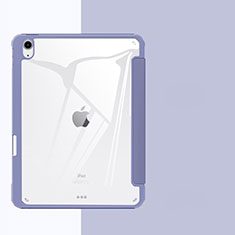 Custodia Portafoglio In Pelle Cover con Supporto H02 per Apple iPad Air 4 10.9 (2020) Grigio Lavanda