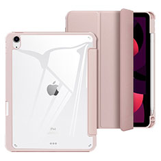 Custodia Portafoglio In Pelle Cover con Supporto H02 per Apple iPad Air 4 10.9 (2020) Oro Rosa