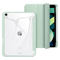 Custodia Portafoglio In Pelle Cover con Supporto H02 per Apple iPad Air 4 10.9 (2020) Verde Pastello