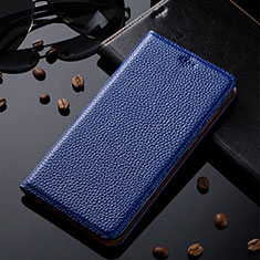 Custodia Portafoglio In Pelle Cover con Supporto H02P per Apple iPhone Xs Max Blu