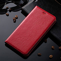 Custodia Portafoglio In Pelle Cover con Supporto H02P per Huawei Honor Magic3 Pro 5G Rosso