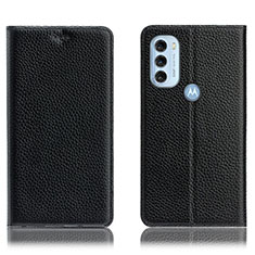 Custodia Portafoglio In Pelle Cover con Supporto H02P per Motorola Moto G71 5G Nero