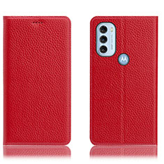 Custodia Portafoglio In Pelle Cover con Supporto H02P per Motorola Moto G71 5G Rosso