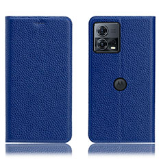 Custodia Portafoglio In Pelle Cover con Supporto H02P per Motorola Moto S30 Pro 5G Blu