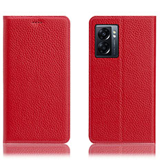 Custodia Portafoglio In Pelle Cover con Supporto H02P per OnePlus Nord N300 5G Rosso