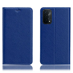 Custodia Portafoglio In Pelle Cover con Supporto H02P per Oppo A93 5G Blu