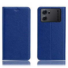 Custodia Portafoglio In Pelle Cover con Supporto H02P per Oppo K10 5G Blu