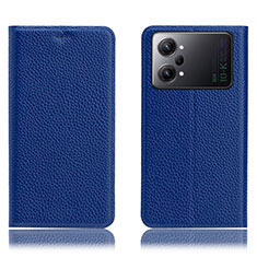 Custodia Portafoglio In Pelle Cover con Supporto H02P per Oppo K10 Pro 5G Blu