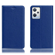 Custodia Portafoglio In Pelle Cover con Supporto H02P per Oppo K10X 5G Blu