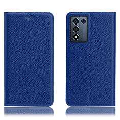Custodia Portafoglio In Pelle Cover con Supporto H02P per Oppo K9S 5G Blu