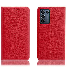 Custodia Portafoglio In Pelle Cover con Supporto H02P per Oppo K9S 5G Rosso