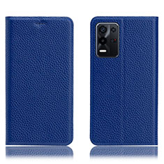 Custodia Portafoglio In Pelle Cover con Supporto H02P per Oppo K9X 5G Blu