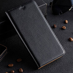 Custodia Portafoglio In Pelle Cover con Supporto H02P per Sony Xperia 10 Nero