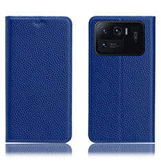 Custodia Portafoglio In Pelle Cover con Supporto H02P per Xiaomi Mi 11 Ultra 5G Blu
