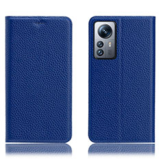 Custodia Portafoglio In Pelle Cover con Supporto H02P per Xiaomi Mi 12 5G Blu
