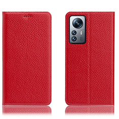 Custodia Portafoglio In Pelle Cover con Supporto H02P per Xiaomi Mi 12 5G Rosso