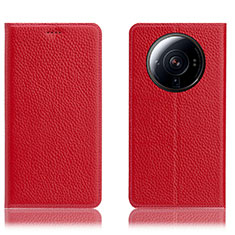 Custodia Portafoglio In Pelle Cover con Supporto H02P per Xiaomi Mi 12S Ultra 5G Rosso