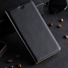 Custodia Portafoglio In Pelle Cover con Supporto H02P per Xiaomi Redmi 9 Nero