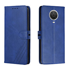 Custodia Portafoglio In Pelle Cover con Supporto H02X per Nokia G10 Blu
