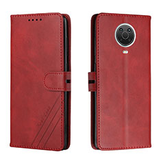 Custodia Portafoglio In Pelle Cover con Supporto H02X per Nokia G10 Rosso
