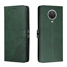 Custodia Portafoglio In Pelle Cover con Supporto H02X per Nokia G10 Verde