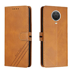 Custodia Portafoglio In Pelle Cover con Supporto H02X per Nokia G30 Marrone Chiaro