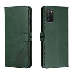 Custodia Portafoglio In Pelle Cover con Supporto H02X per Samsung Galaxy A02s Verde