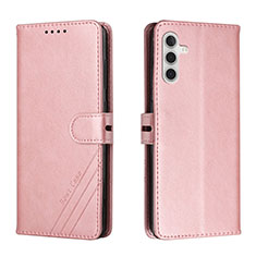 Custodia Portafoglio In Pelle Cover con Supporto H02X per Samsung Galaxy A04s Oro Rosa