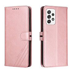 Custodia Portafoglio In Pelle Cover con Supporto H02X per Samsung Galaxy A33 5G Oro Rosa
