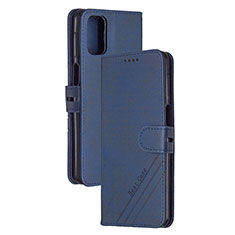 Custodia Portafoglio In Pelle Cover con Supporto H02X per Xiaomi Mi 10T 5G Blu