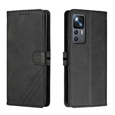 Custodia Portafoglio In Pelle Cover con Supporto H02X per Xiaomi Mi 12T Pro 5G Nero