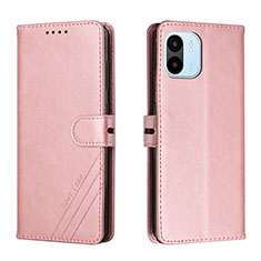 Custodia Portafoglio In Pelle Cover con Supporto H02X per Xiaomi Poco C51 Oro Rosa