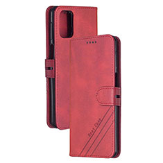 Custodia Portafoglio In Pelle Cover con Supporto H02X per Xiaomi Poco M3 Rosso
