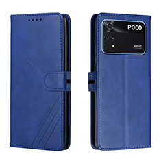 Custodia Portafoglio In Pelle Cover con Supporto H02X per Xiaomi Poco M4 Pro 4G Blu