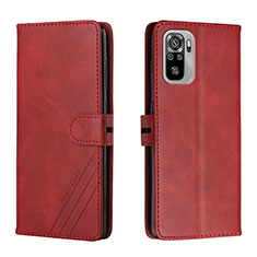 Custodia Portafoglio In Pelle Cover con Supporto H02X per Xiaomi Poco M5S Rosso